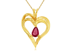Ruby Heart Pendant