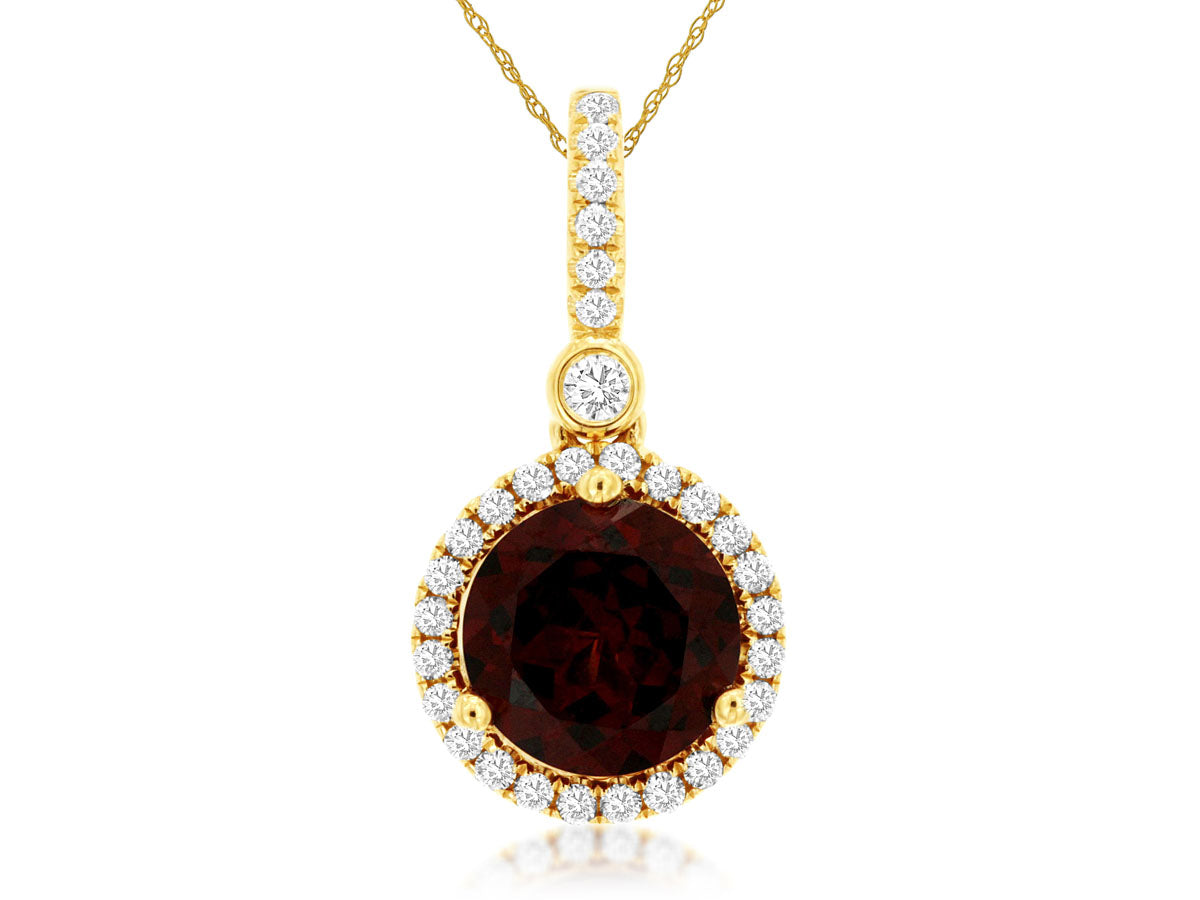 Rhodolite Garnet Pendant