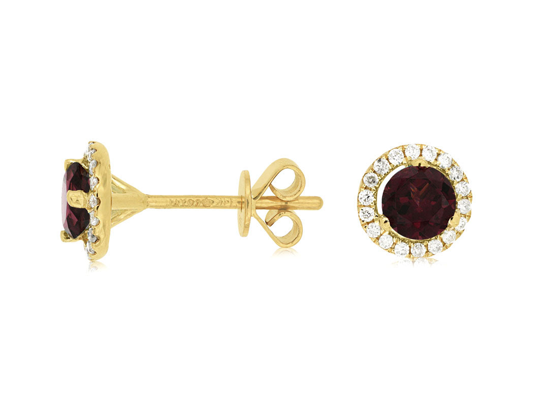 Rhodolite Garnet Earrings
