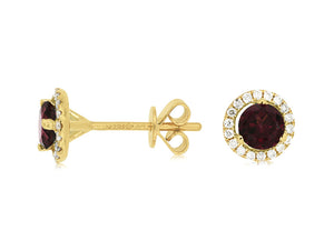 Rhodolite Garnet Earrings