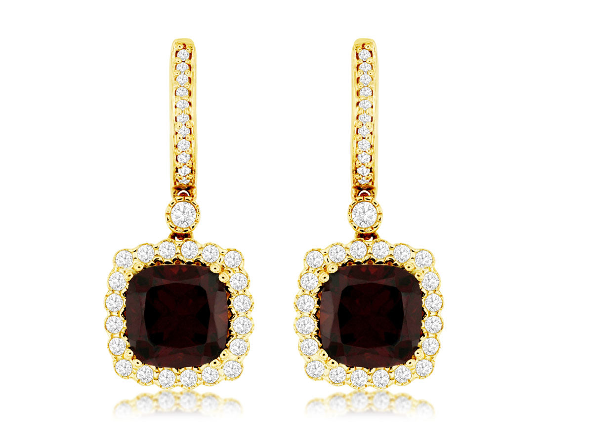 Rhodolite Garnet Earrings