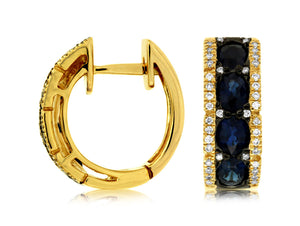 Sapphire Hoop Earrings