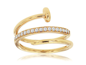 Spiral Diamond Ring