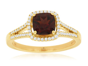Rhodolite Garnet Ring