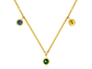 Mixed Colored Sapphire Necklace