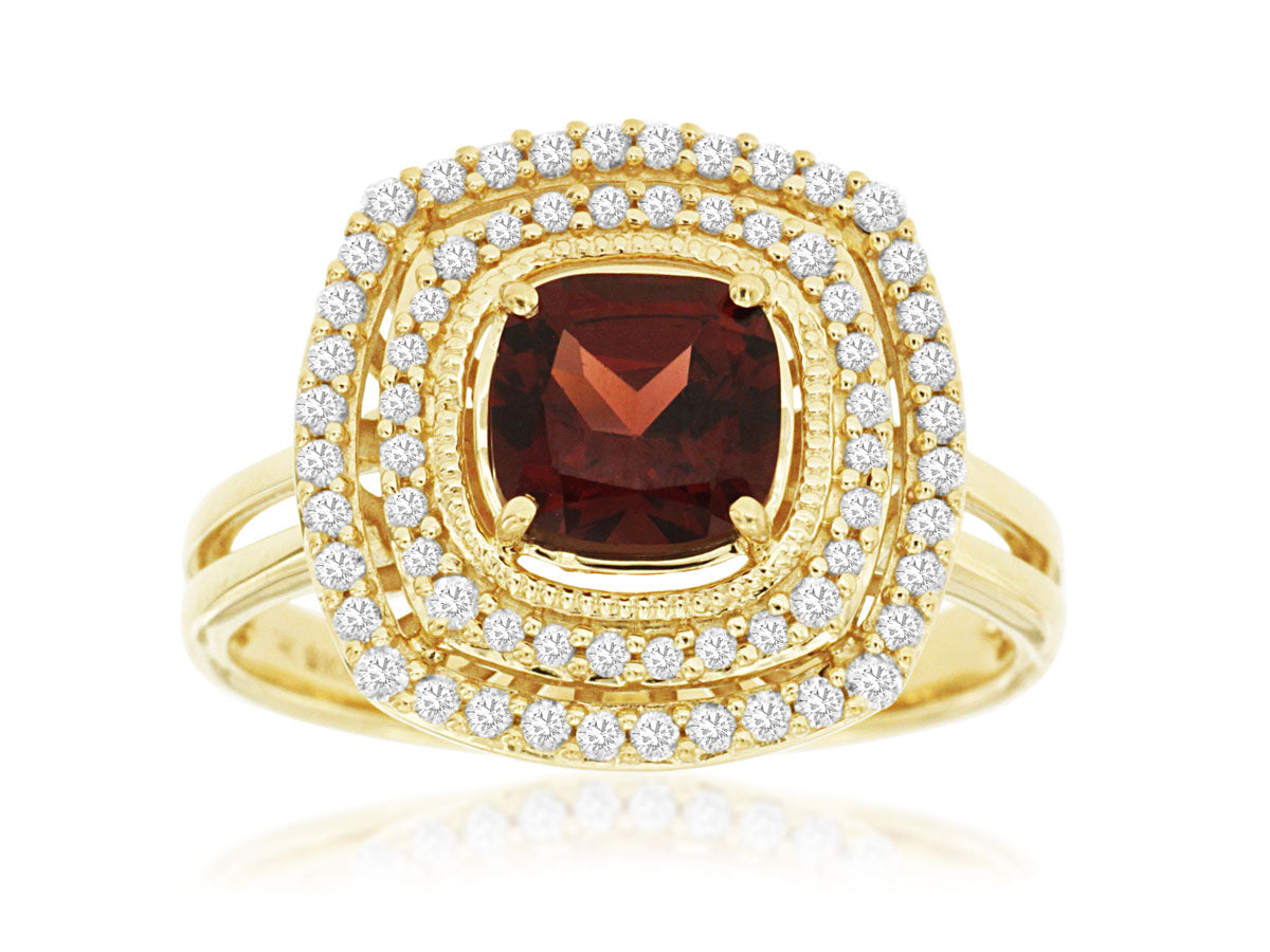 Rhodolite Garnet Ring