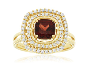 Rhodolite Garnet Ring