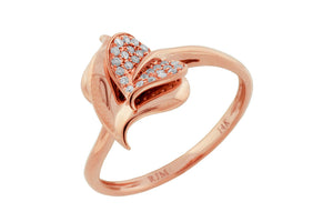 Diamond Leaf Ring