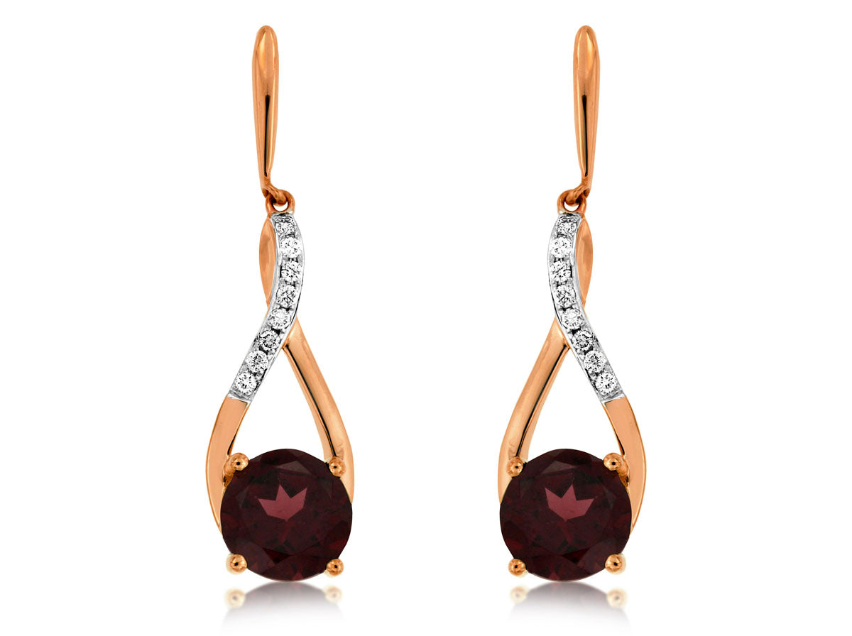 Rhodolite Garnet Earrings