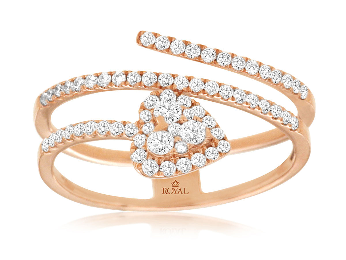 Spiral Arrow Diamond Ring