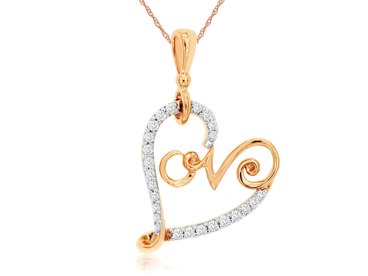 Love Heart Diamond Pendant