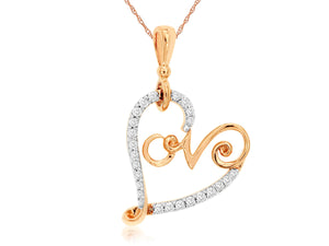 Love Heart Diamond Pendant