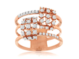 Fancy Rose Gold Diamond Ring