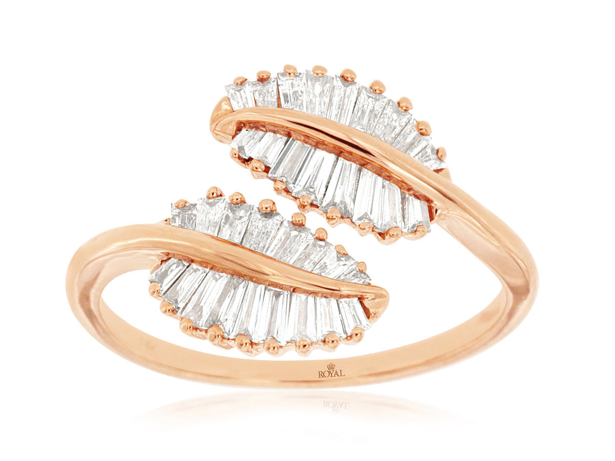 Falling Leaf Diamond Ring