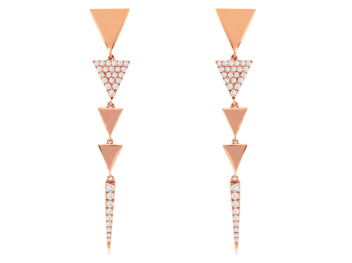 Arrow Drops Diamond Earrings