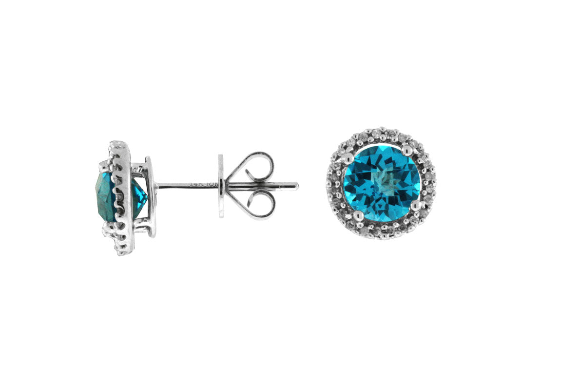 Blue Topaz Earrings