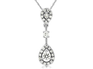 Tear Drop Diamond Pendant