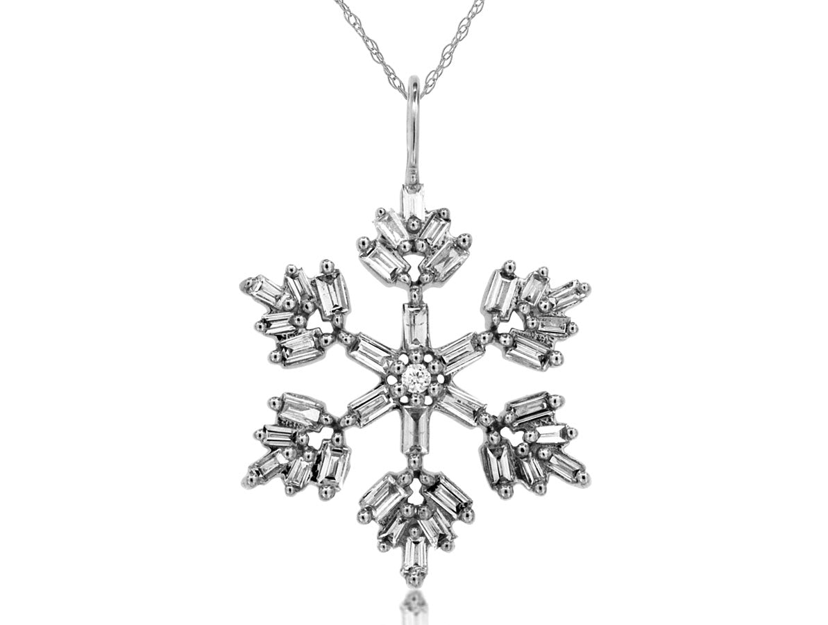Snow Flake Diamond Pendant