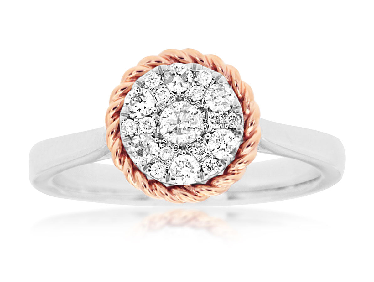 Two Tone Diamond Ring