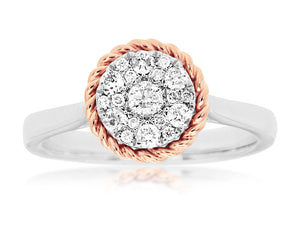 Two Tone Diamond Ring