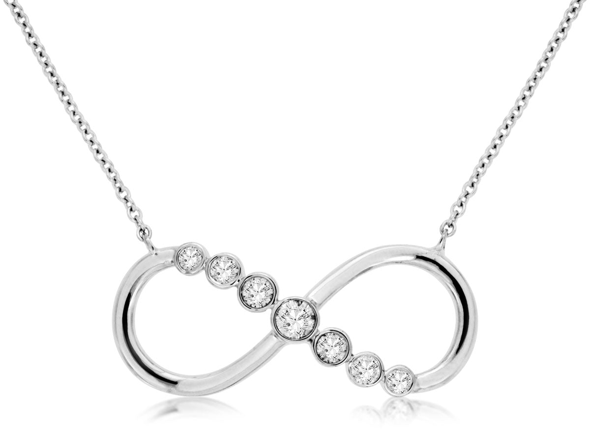 Fashion Diamond Infinity Necklace