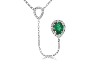 Emerald Tear Drop Necklace