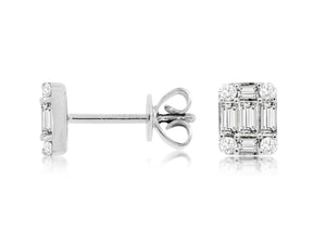 Baguette Cut Stud Earrings