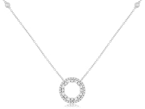Circle Diamond Necklace