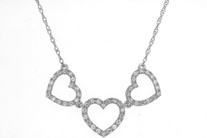 Triple Heart Diamond Necklace
